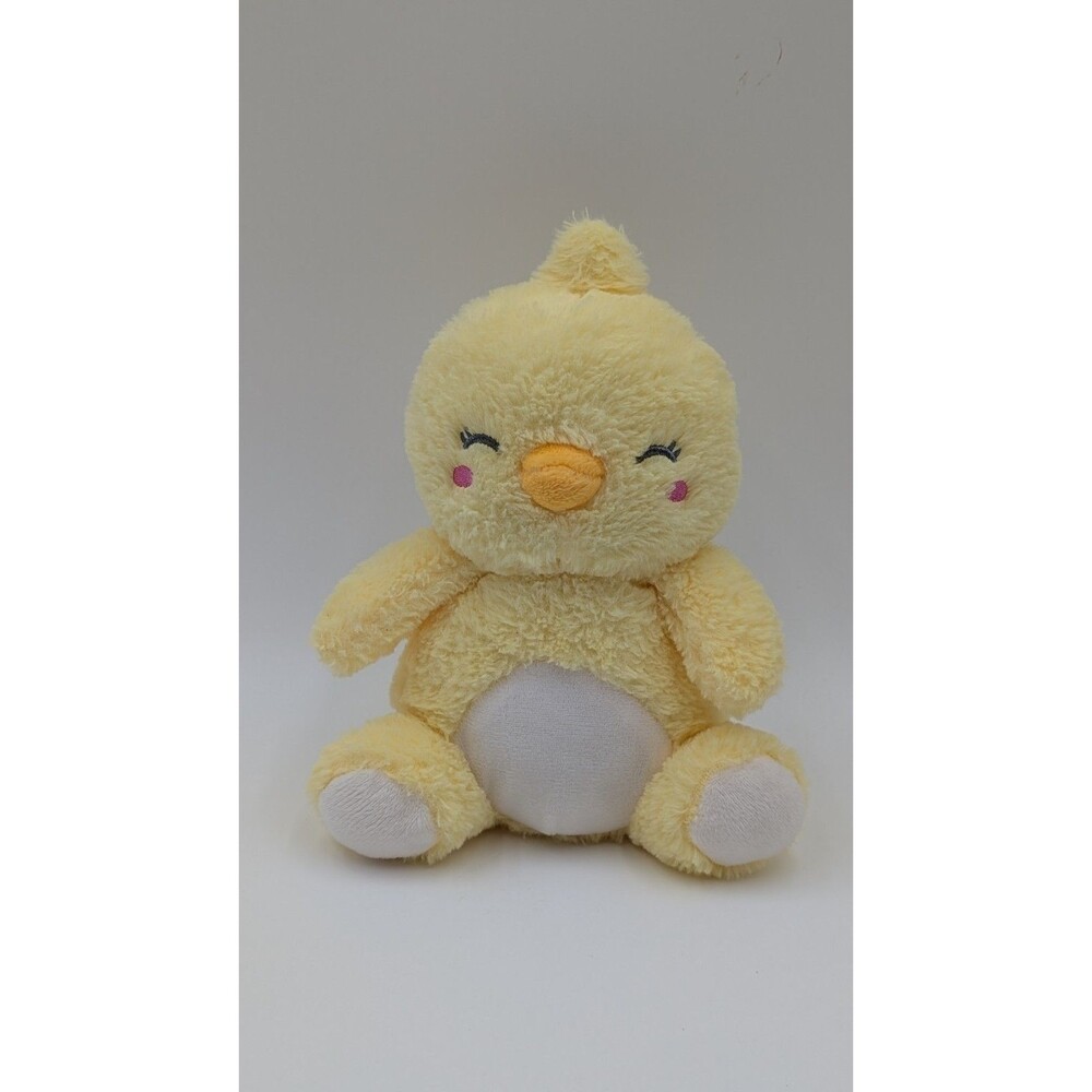 Kellybaby Collection Yellow Chick Plush Blush Cheeks Sitting Rattle 8"
